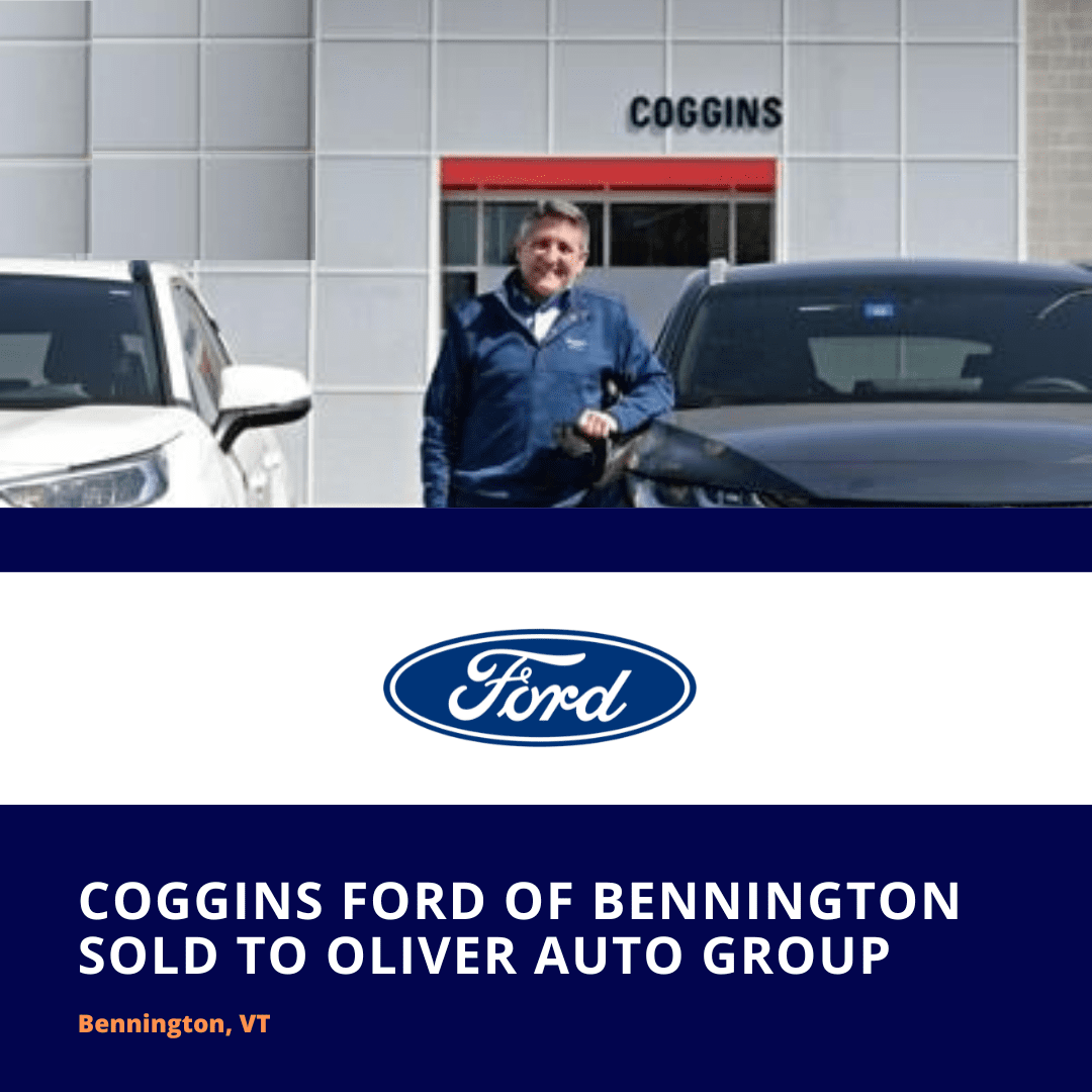 Coggins Ford in Bennington, VT Sold to Olivier Auto Group