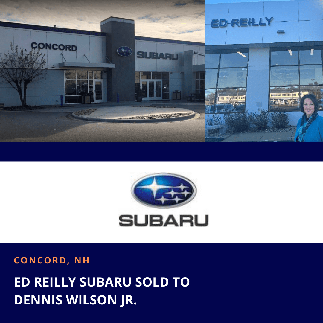 Ed Reilly Subaru in Concord, NH sold to Dennis Wilson Jr.